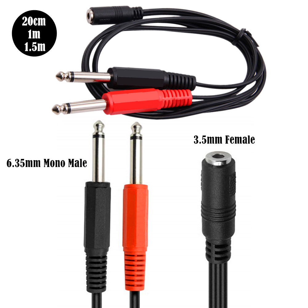 Audio Splitter Y - 6.35 مللي متر ذكر إلى 2