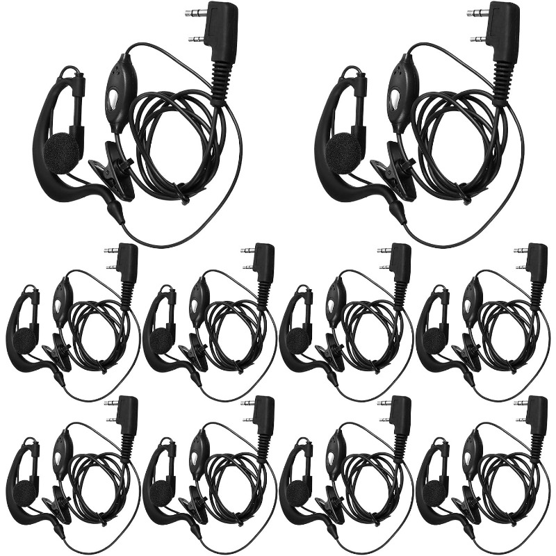 Wired Earphone Mic - 10 قطع سماعة أذن لاسلكية مع