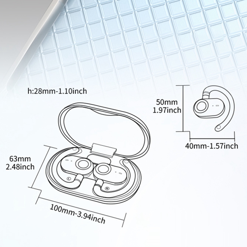 Sports Earphone Hook - سماعات أذن JM18 بخطاف للترجمة، سماعات