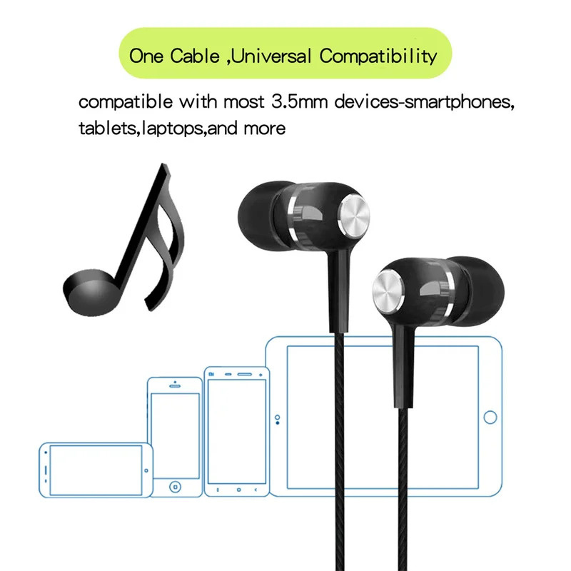 سماعات أذن سلكية 3.5 ملم مع مي - مراجعة Wired Earphone Mic وسعره
